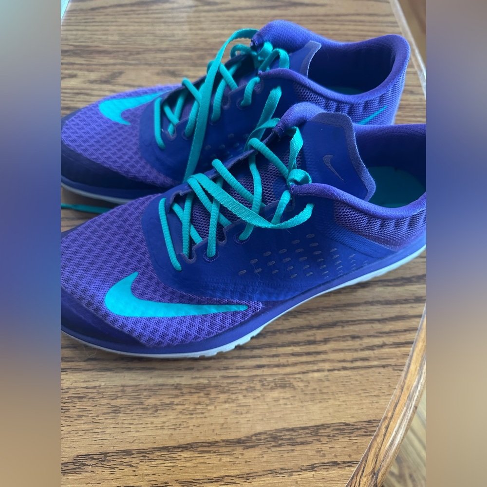 Nike Teal and Purple Sneakers